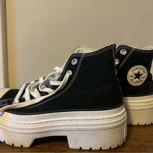 Converse Women's Black and White Platform Sneakers